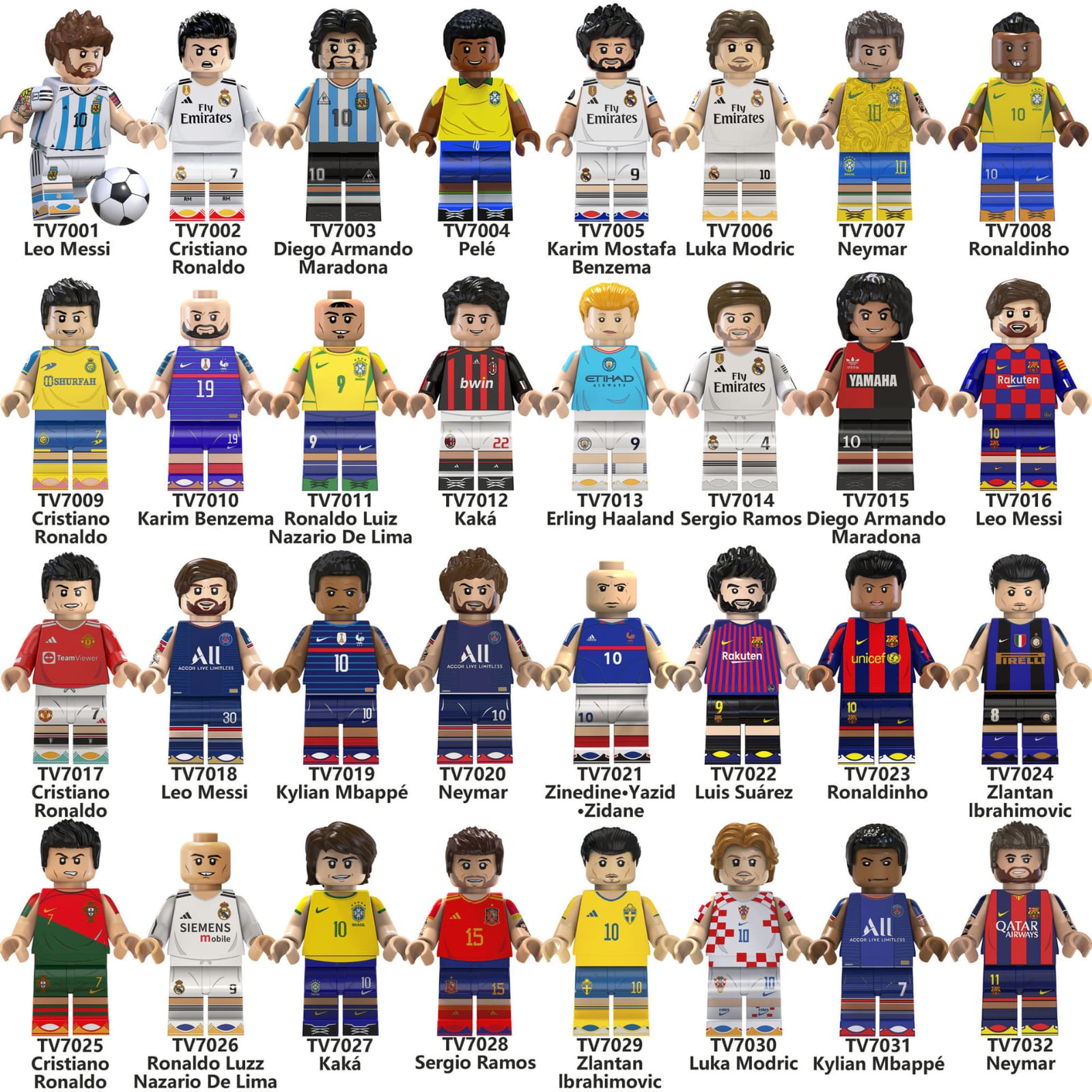 Football Stars Set (Any 8 Minifigure)