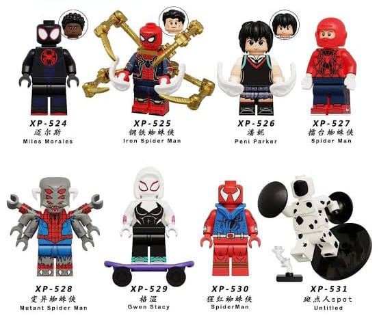 Spiderman-Into the Spider Verse Set (8 minifigure)