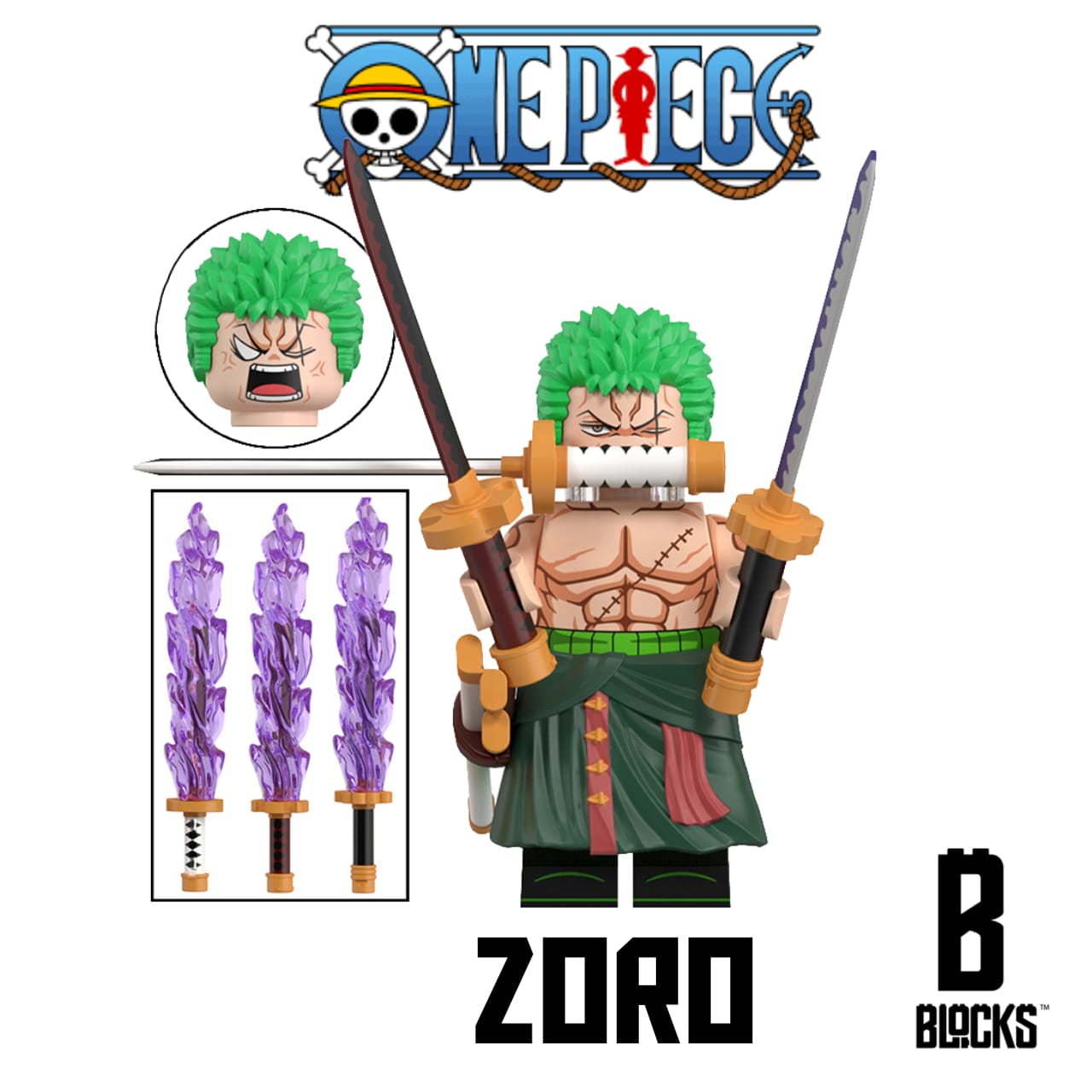 Zoro Topless Green (WM)
